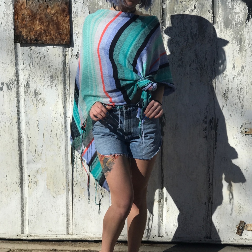 Goddess sweater poncho, one size